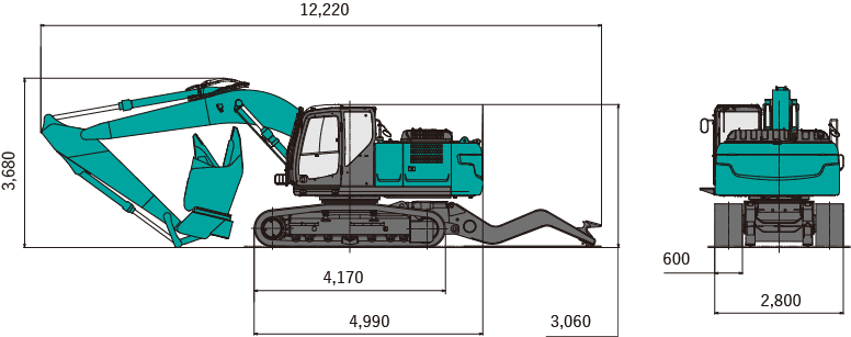 sk210d-10 汽车解体机